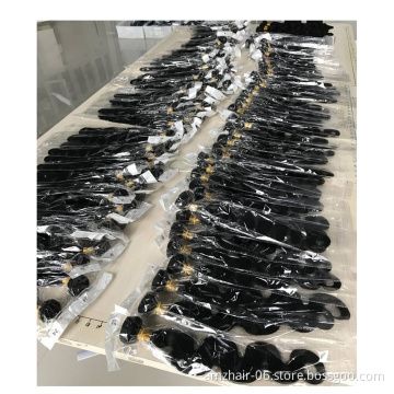 8-40 Inch Cuticle Aligned Raw Indian Human Virgin Hair Extension Weaves 10A Double Drawn One Donor Virgin Hair Extension Bundles